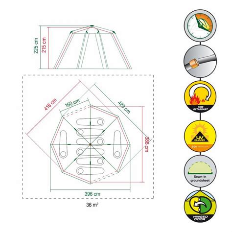 Coleman Cortes Octagon 8 Tent (Orange)
