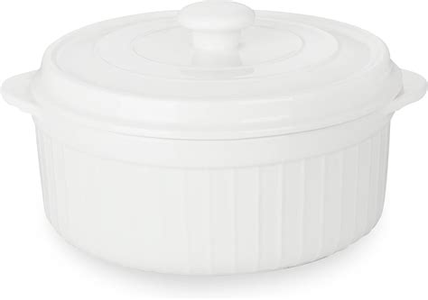 Amazon.com: CorningWare 2-1/2-Quart Round French White Casserole Dish ...