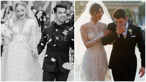 What Priyanka Chopra and Sophie Turner wore to their white weddings and ...