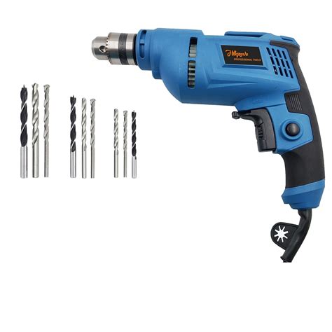 Hillgrove HGCM1087M3 500W Power Drill Machine with 9Pcs All Type Drill ...