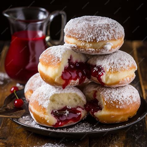 Premium AI Image | Paczki Traditional Polish Doughnuts for Fat Tuesday