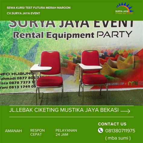 Sewa Kursi Kuliah Futura Merah Maroon Di Jakarta Harga Murah