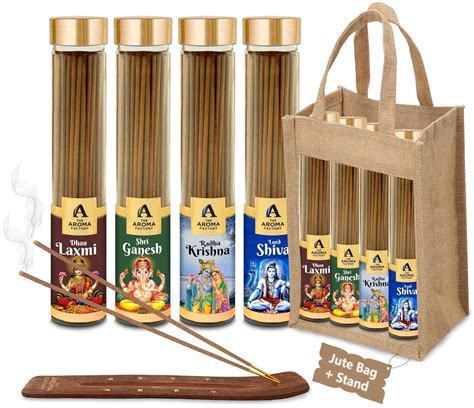 The Aroma Factory Agarbatti for Pooja, Incense Sticks Combo of 4 (Laxmi ...