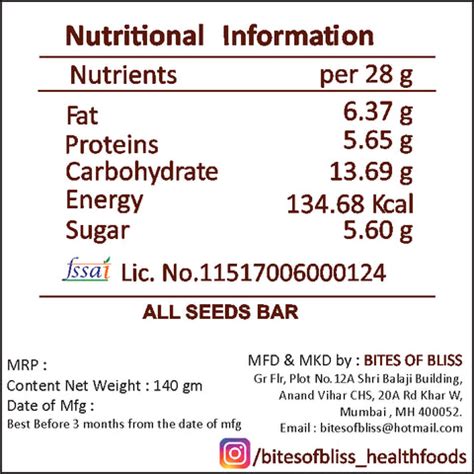 All Seeds Bar – Bites Of Bliss