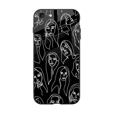 Many Faces Black Phone Case for Iphone 6S Plus | Glass Case – Boujee