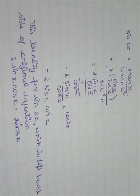 prove that sin2x =2tanx ÷1+tansquare x[tex]prove \: that \: sin2x ...