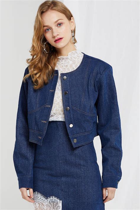 Crop Top With Denim Jacket at Ryan Hannum blog