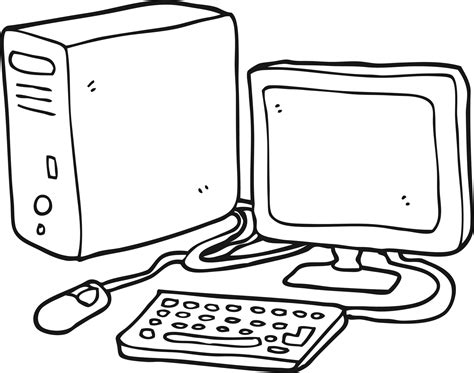 Computer Room Cartoon Black White 的图像结果