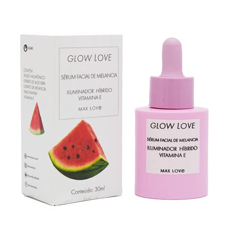 Sérum Facial de Melancia Glow Love Max Love com 36un de 30ml Max Love