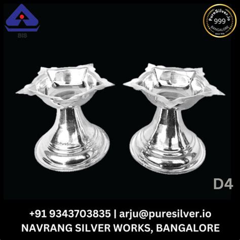 Silver Diya at Wholesale Price | 10+ New Designer Long Silver Lamp ...