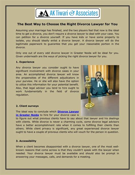 PPT - The Best Way to Choose the Right Divorce Lawyer for You ...
