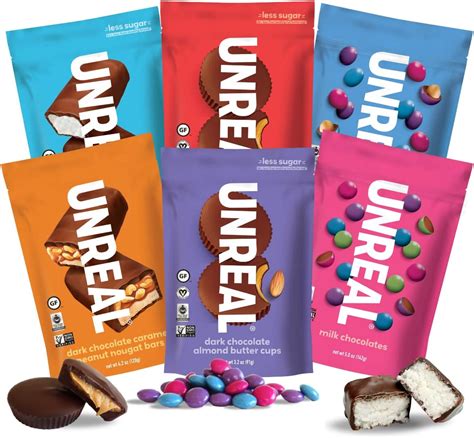 Amazon.com: UNREAL Dark Chocolate Peanut Caramel Nougat Bars (12 Full ...