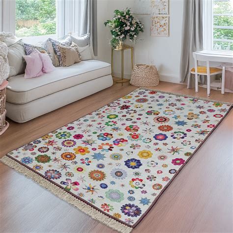 Avioni Carpets for Living Room – Kids Collection Garden in Room – Loomkart