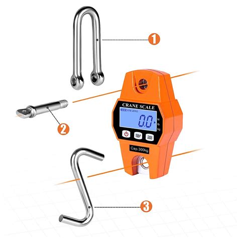 Buy RUOQUTWK Digital Hanging Scale, with Precision Sensor 660LB Spring ...