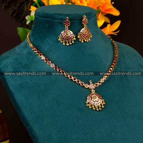 Traditional Attigai Jewellery Set - One Gram Gold Plated – Sasitrends