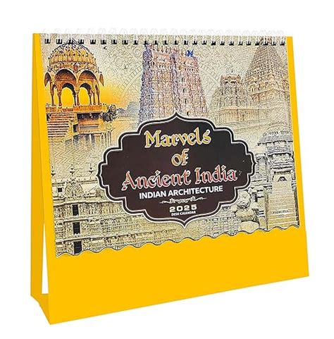 Antara Desk calendar 2025 featuring Indian architecture |Monthly Dates ...