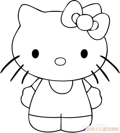 hello kitty头像简笔画 - HelloKitty - 儿童简笔画图片大全