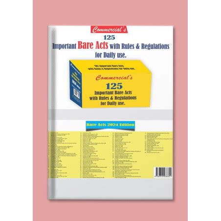 Commercial 125 Important Bare Acts With Rule & Regulations For Daily ...