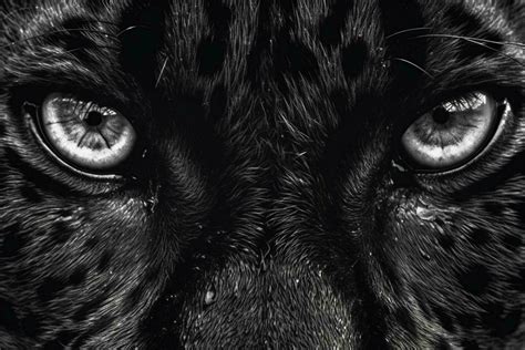 a black panthers eyes up close on black illustrat 30627293 Stock Photo ...