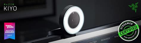 Razer Kiyo Streaming Webcam: 1080p 30 FPS / 720p 60 FPS - Ring Light w ...
