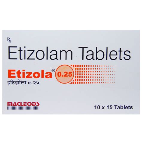 Etizola 0.25 Tablet | Uses, Side Effects, Price | Apollo Pharmacy