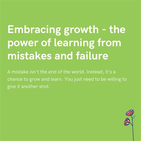 Embracing and learning from mistakes