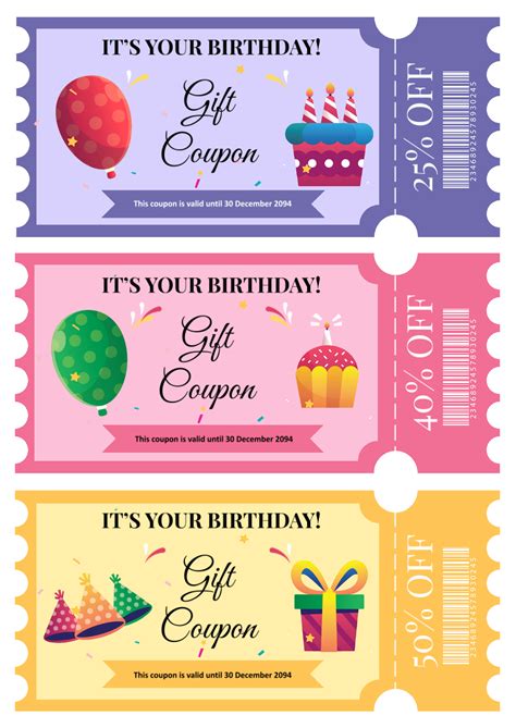 Birthday Discount Coupon Template - Word | Google Docs - Highfile