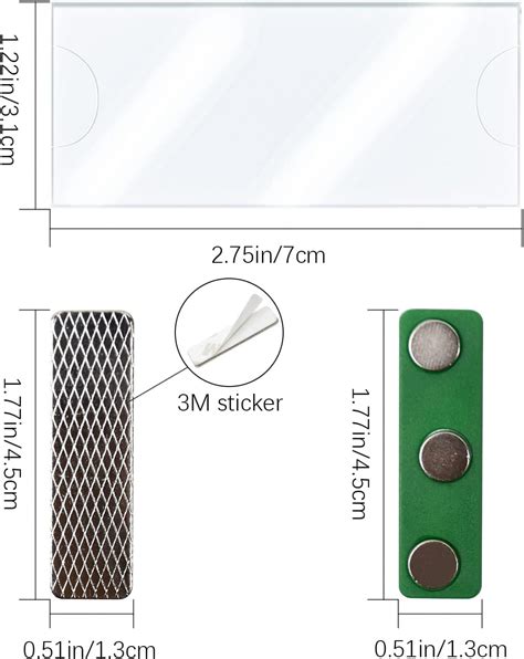 Buy Magnetic Name Badge Holder Kit, 15 Pack Reusable Magnetic Name Tag ...