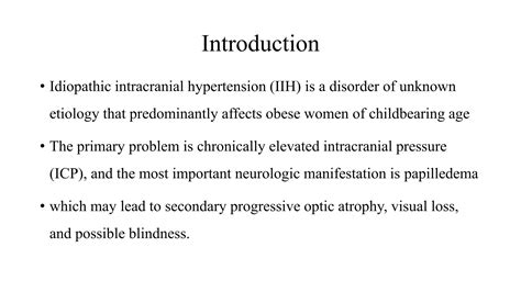 Idiopathic intracranial hypertension | PPTX