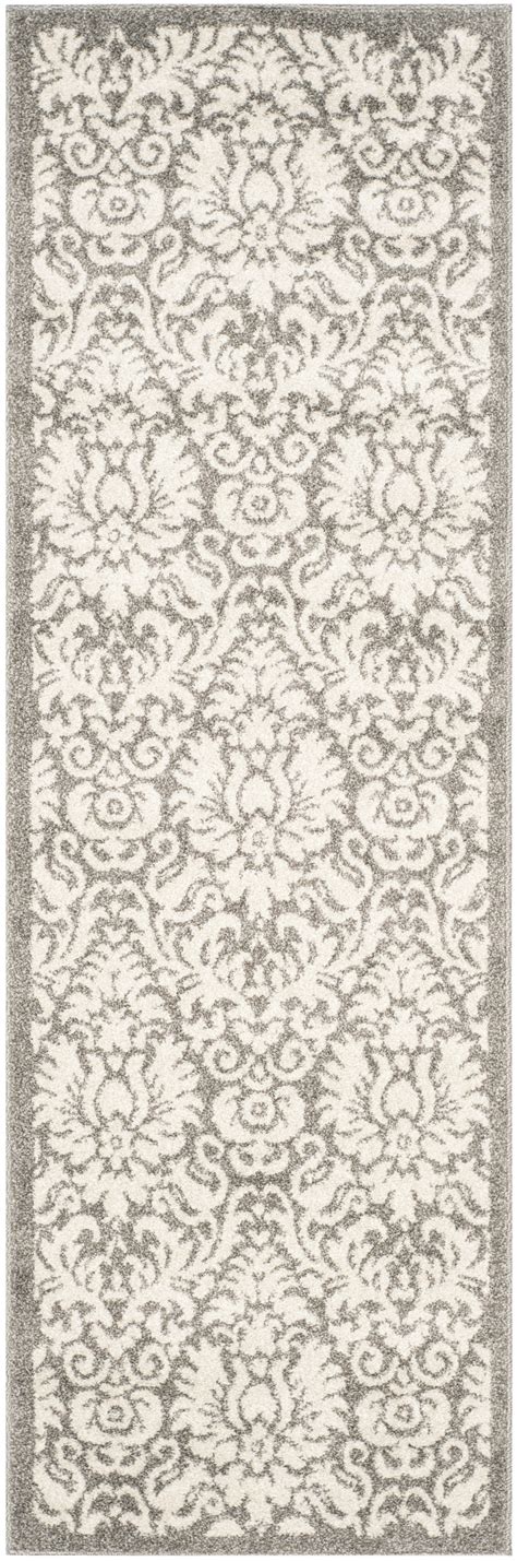 SAFAVIEH Amherst Rosabel Geometric Runner Rug, Dark Grey/Beige, 2'3" x ...