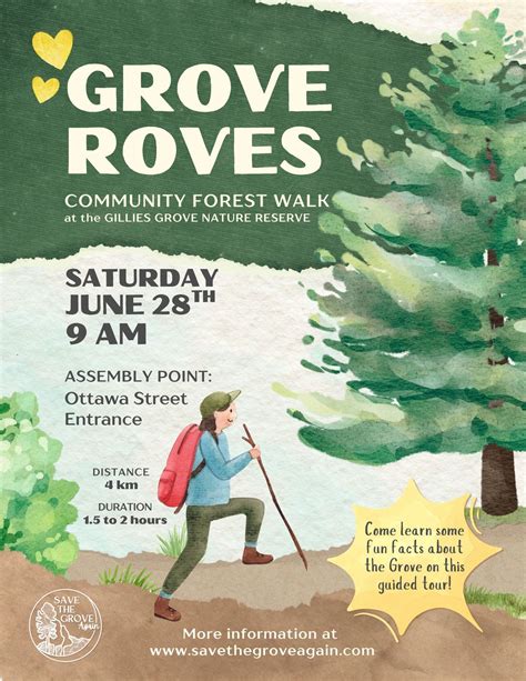 Grove Roves: free guided forest walks, Gillies Grove Nature Trail ...