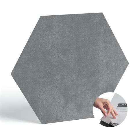 Snapklik.com : BaseCore HEX Hexagon Vinyl Flooring Gray 5.75 DIY Self ...
