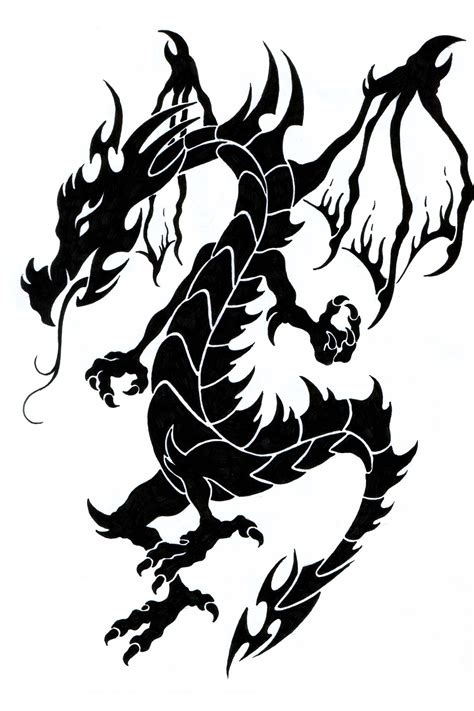 Free Dragon Images Black And White, Download Free Dragon Images Black ...
