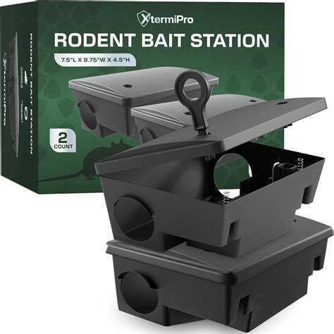 Amazon.com : XTERMIPRO Rat & Mouse Bait Station - 2 Pack - Rat Bait ...