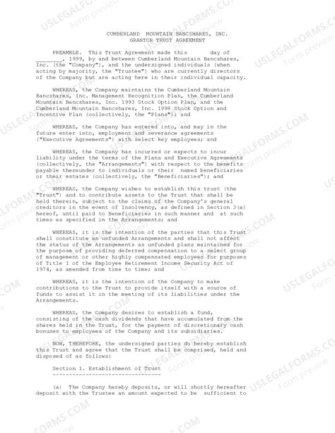 Grantor Trust Agreement With Us Beneficiaries | US Legal Forms