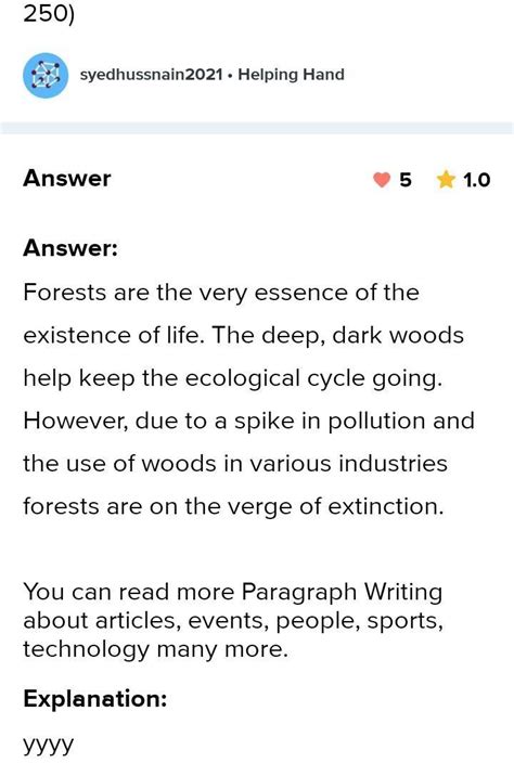 Write about your experience of a journey through a thick forest word ...
