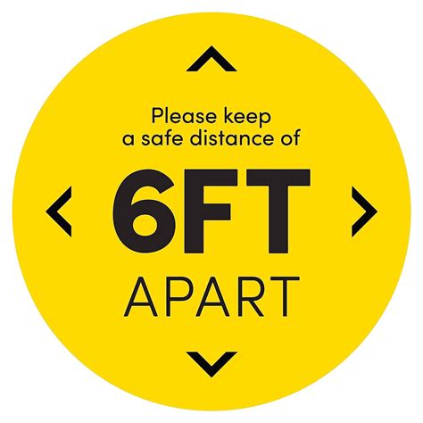 AS interior Vinyl Door & Floor Sticker for Covid-19 Symptoms - 18 x 24 ...