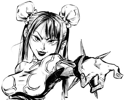 Comic style Chun Li ink! by julianvillagtm on DeviantArt