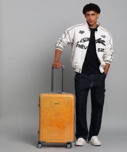 WROGN FLUX Check-in Suitcase 8 Wheels - 24 Inch Orange - Price in India ...