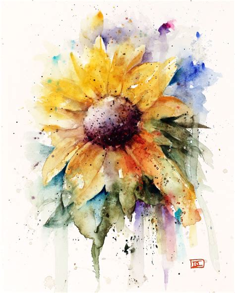 Sunflower Watercolor Painting at GetDrawings | Free download