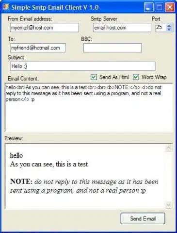 Image result for SmtpClient Windows