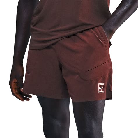 Nike Court Dri-FIT 6 Inch Advantage Short - Burgundy Crush/White - Mens ...