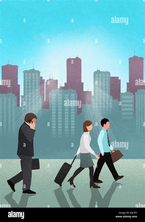 Business People Walking High View 的图像结果