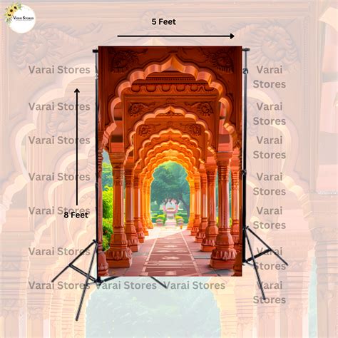 Orange Mahal - Fabric (8x5) Feet With Pole Pocket