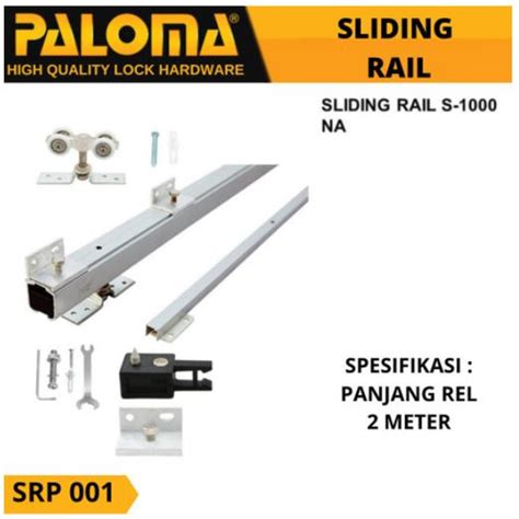 Jual SLIDING REL RAIL PALOMA PINTU GESER SRP 001 PANJANG 2 METER PER ...