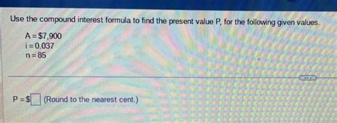 Image result for Present Value Formula for Compound Interest