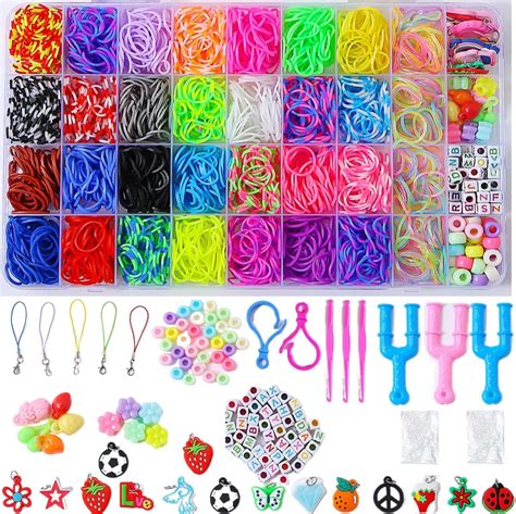 JcoGel 2500+ Rubber Bands,Loom Band Kit, DIY Rubber Bands Set for ...