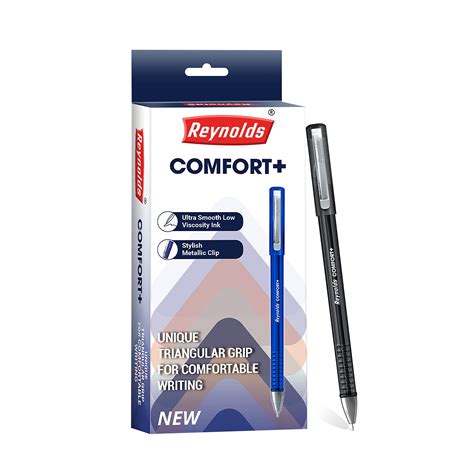 Reynolds COMFORT+ BALL 10CT HANGER BLUE | Ball Point Pen Set With ...