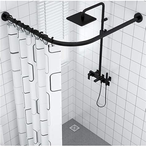 Buy WSZYBAY Shower Curtain Rod, Stretchable 304 Stainless L Shaped ...