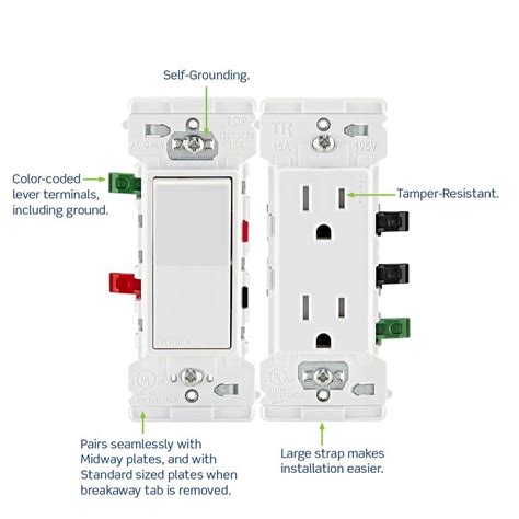 Decora Edge 15 Amp 3-Way Switch, 10-Pack, White | Ubuy India